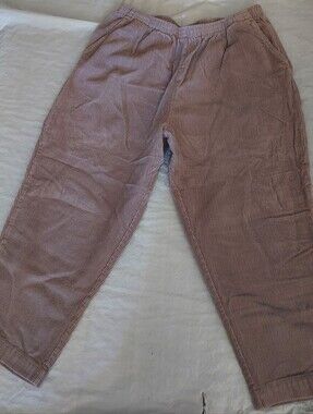 Corduroy Relaxed Pants -Gray